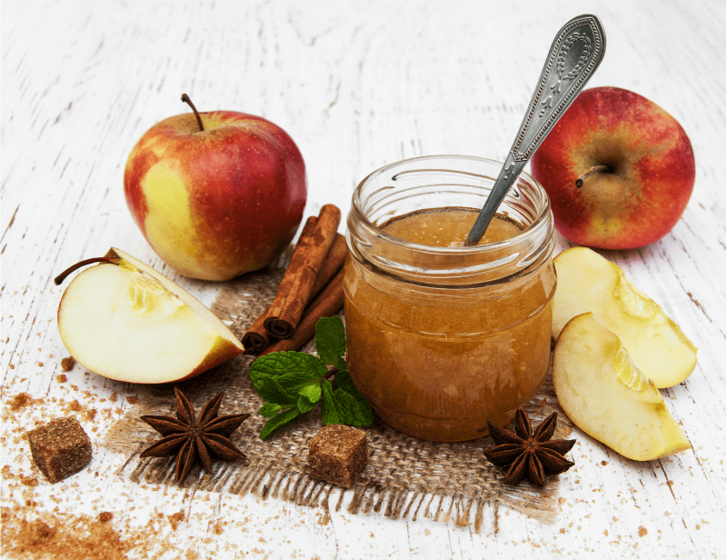 pot de confiture à la pomme