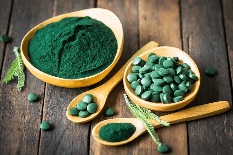 assortiment de spiruline