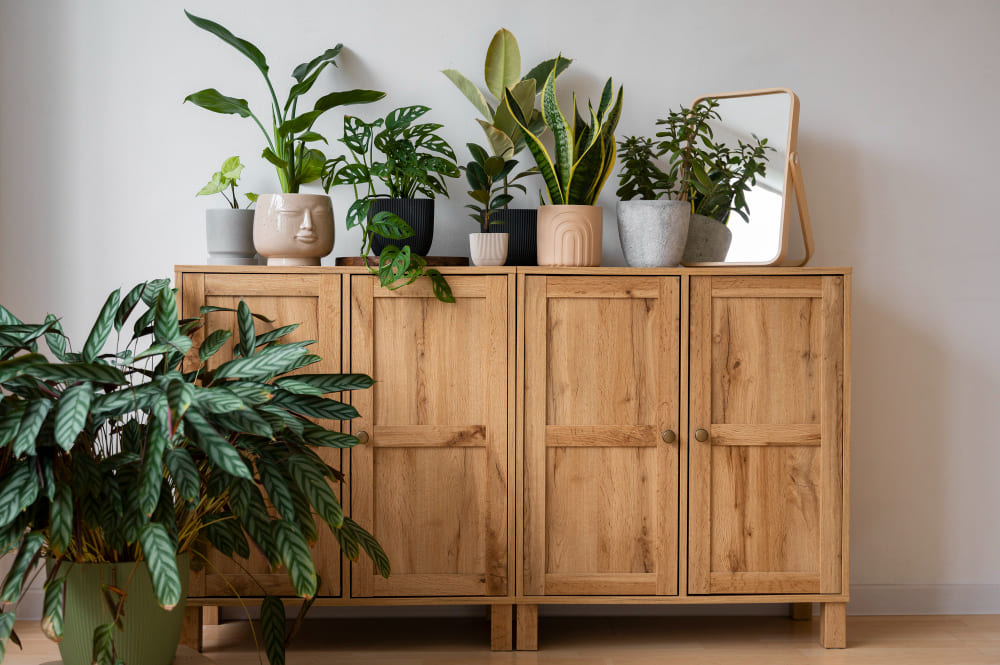 meuble de rangement en bambou
