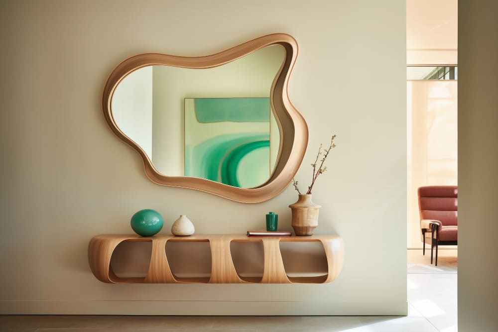 miroir original en bois
