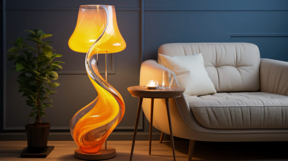 lampe design en verre
